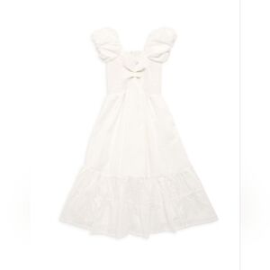 LITTLE PEIXOTO Kids' Little Girl's & Girl's Valentina Swiss Dot Medium EUC